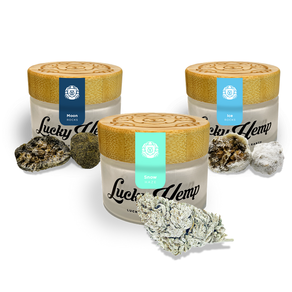 High CBD tasting set flowers Lucky Hemp   